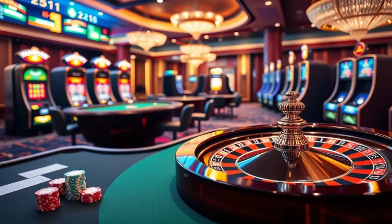Experience the excitement of nhà cái thabet with vibrant gaming tables and immersive casino elements.