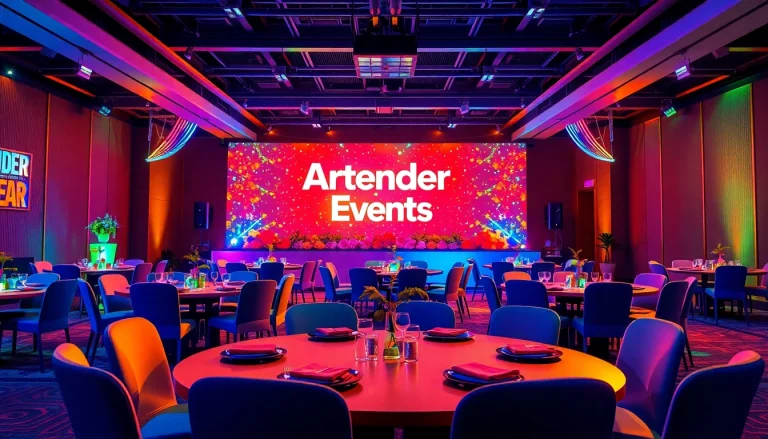 Experience vibrant Artender Events in a modern space filled with stylish decor and an inviting atmosphere.