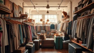 Browse through unique finds at this thrift store Copenhagen with eclectic vintage displays.