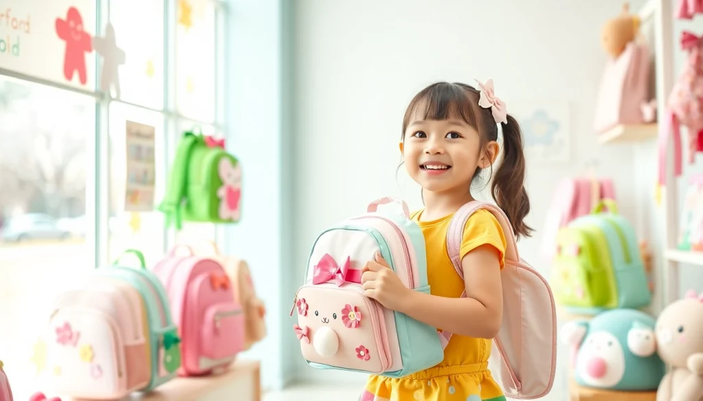 活気ある店舗でスタイリッシュなランドセル 女の子の選択肢を探る少女