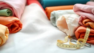 Katoenen stof per meter in kleurrijke rollen met textuur, perfect voor creatieve projecten.