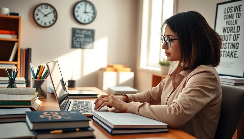 Engaging online exam assistance session with a student in focus, illustrating a study environment.