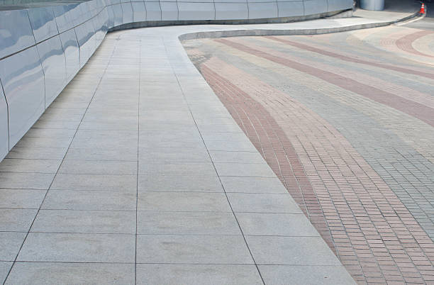 roadside footpath in the city