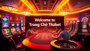 Experience the excitement of gaming on trang chủ thabet with vibrant casino elements and engaged players.