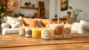 Mirisne svece sa jedinstvenim dizajnom u mirnoj atmosferi doma.