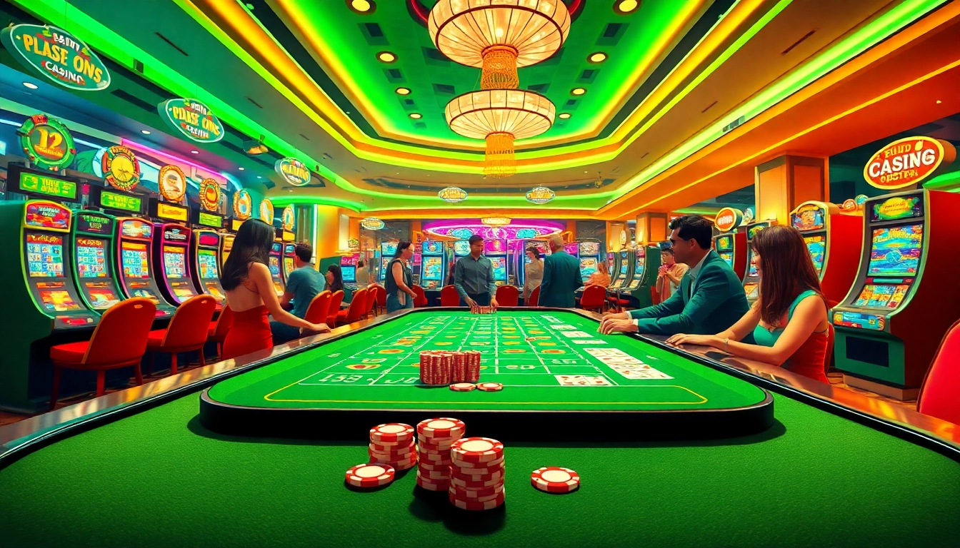 Experience excitement and action at popular casino sites with players immersed in vibrant gaming.