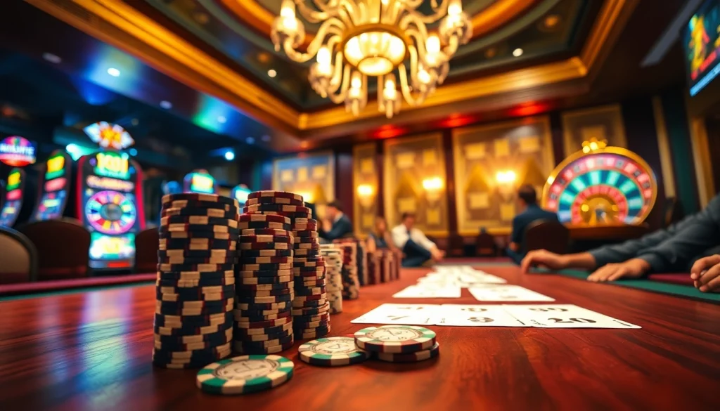 Vivez l'excitation du meilleur casino en ligne avec des parties de poker intenses et des machines à sous vibrantes.