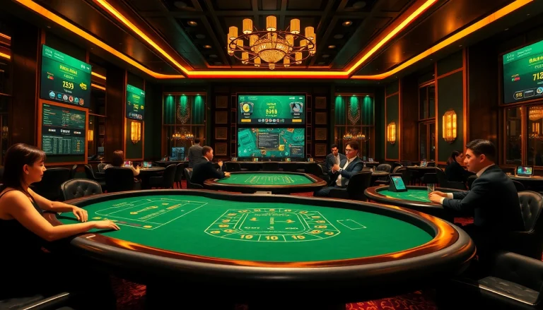 플레이어와 정교한 게임 테이블을 선보이는 고급 카지노사이트에서의 라이브 바카라 액션.