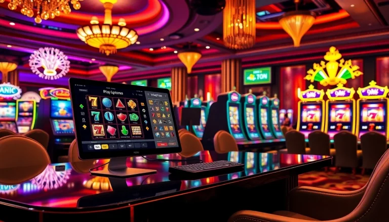 Rasakan sensasi bermain slot Thailand di kasino online dengan mesin slot yang berwarna-warni dan dekorasi yang elegan.