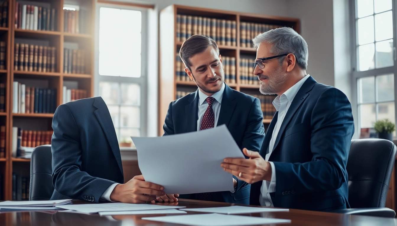 Clearwater truck accident attorney discussing legal options with a client in a professional setting.