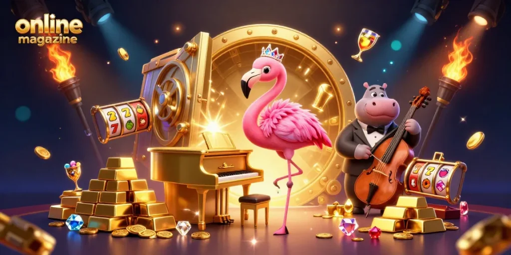 Engage with our online magazine featuring vibrant 3D casino character illustrations celebrating gaming excitement.